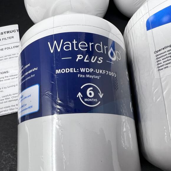 Waterdrop Refrigerator Water Filter WDP-UKF7003 Replacement LOT of 4 New - Picture 2 of 4